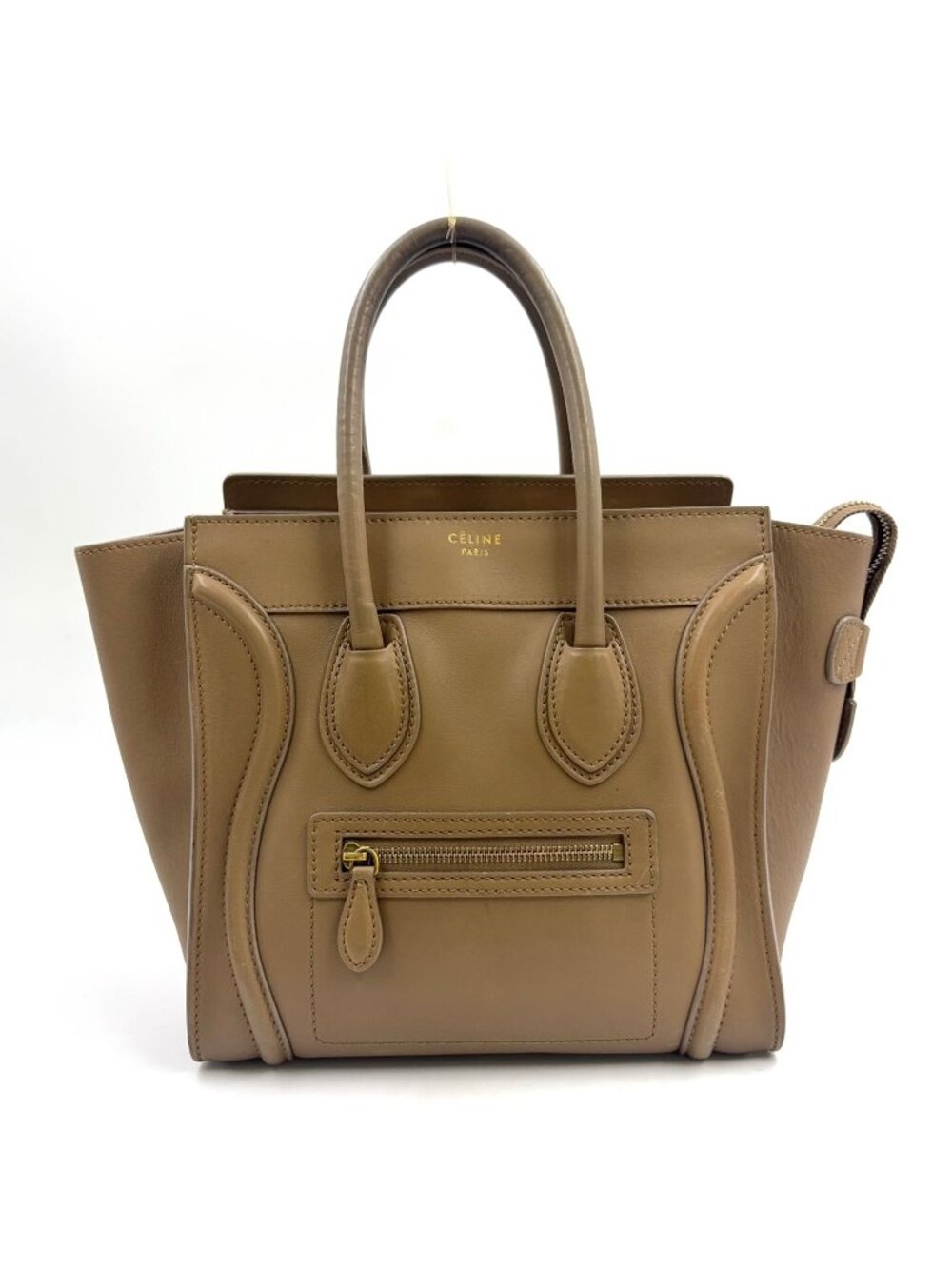 Celine Luggage Micro Calfskin Beige Handbag